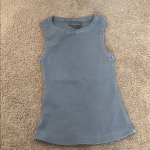 Simple heather gray ribbed tank top